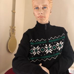 Chaps 100% cotton sweater, size large